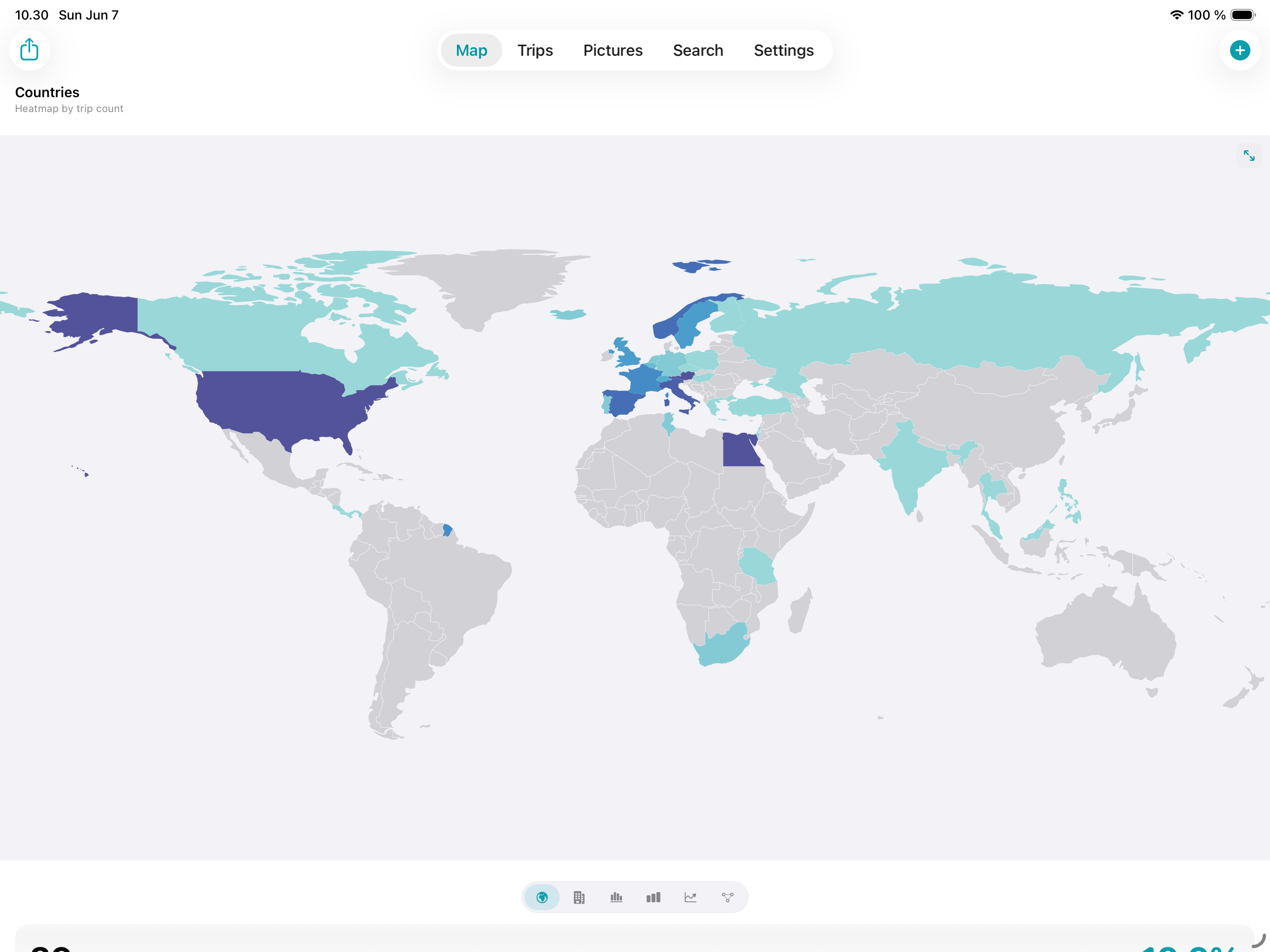 Countries heatmap